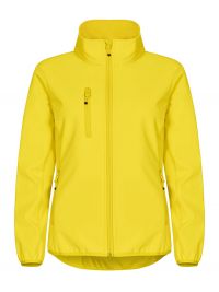 Softshelljacke Damen Gelb – leichte, wetterfeste Outdoorjacke mit klassischem Schnitt
